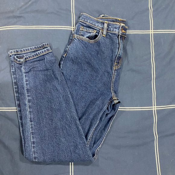 Fashion Nova Mom Jeans Dark Blue - Picture 3 of 5